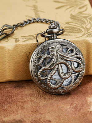 YouBella Pocket Watch Pendant with Chain for Husband Unique Memorable Gift Dual Purpose Stainless Steel Clock for Men (YBWATCH_0028)